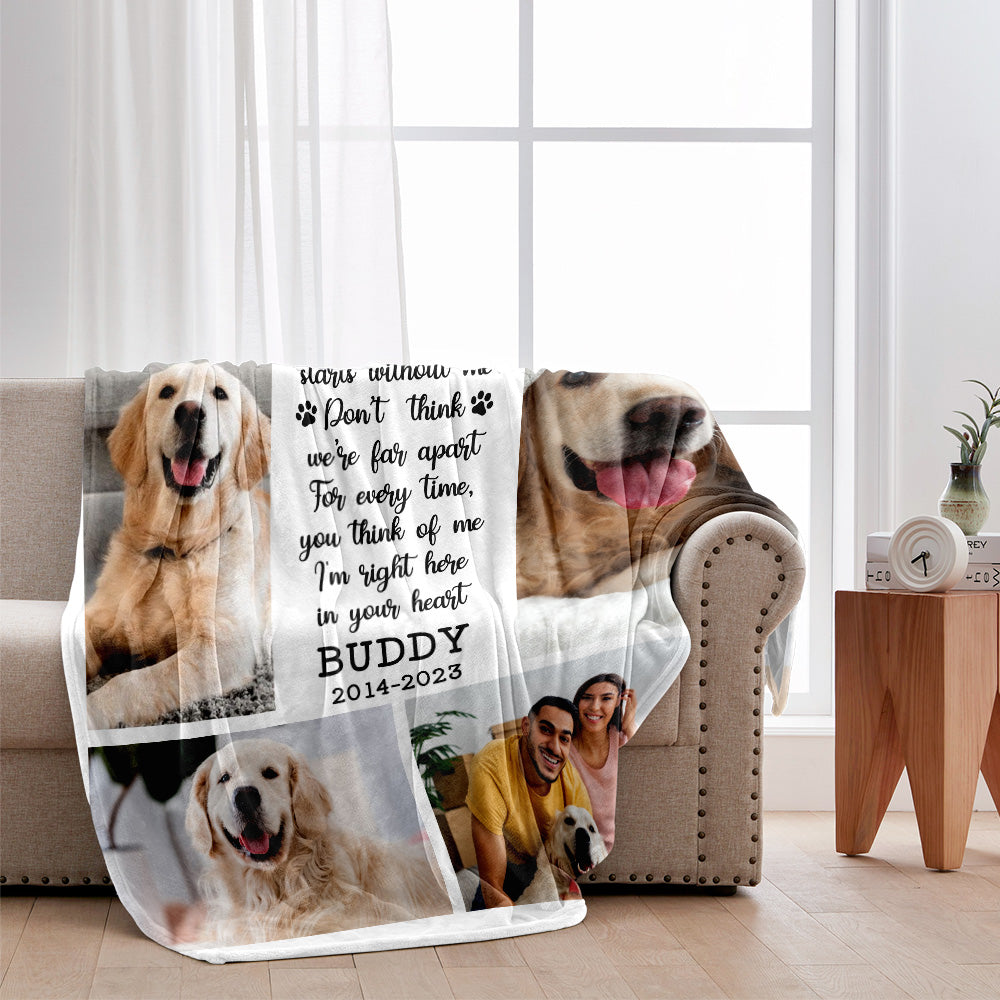 Ich bin ganz nah bei dir – personalisierte Hundedecke