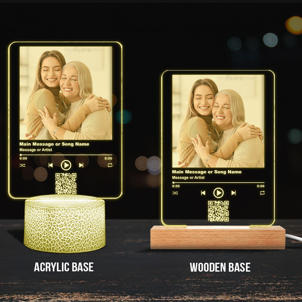 Sentimentale Geschenke für Bonus-Mama – Geschenk für Mama – Personalisierte, geformte Plakettenleuchte