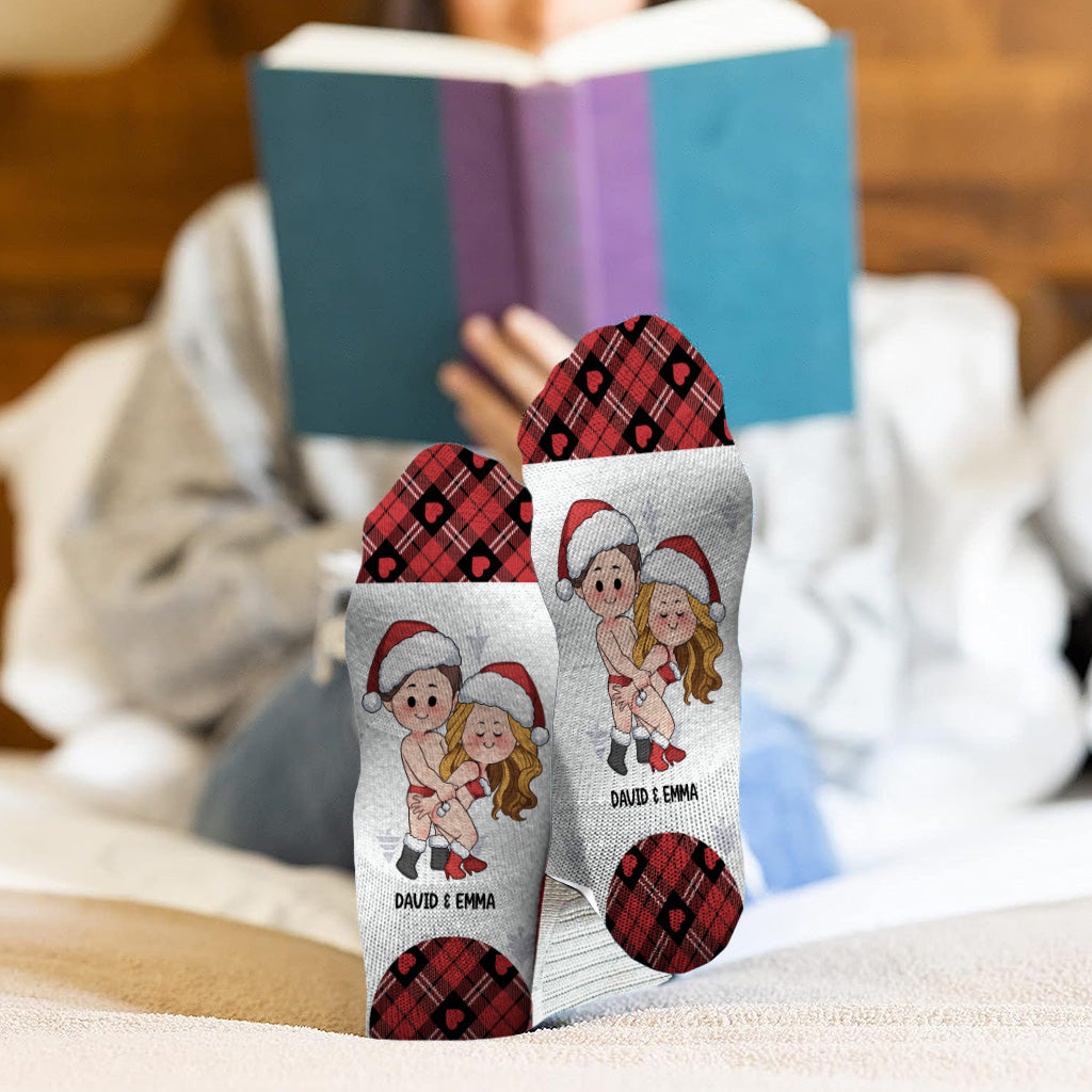 Alles, was ich mir zu Weihnachten wünsche, bist du – Geschenk für Ehemann, Ehefrau, Freund, Freundin – Personalisierte Socken