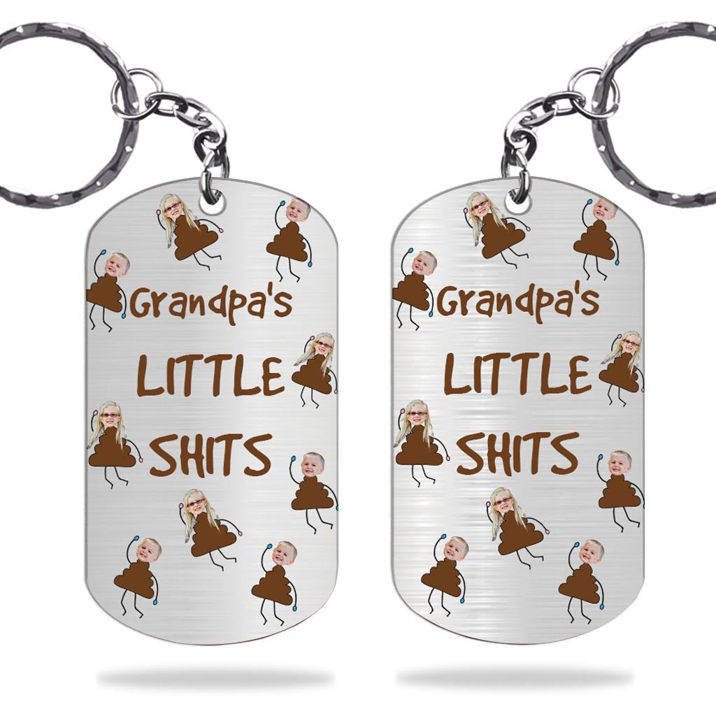 Papas kleine Lieblinge – Geschenk für Papa, Opa, Mama, Onkel, Tante, Oma – Personalisierter Edelstahl-Schlüsselanhänger