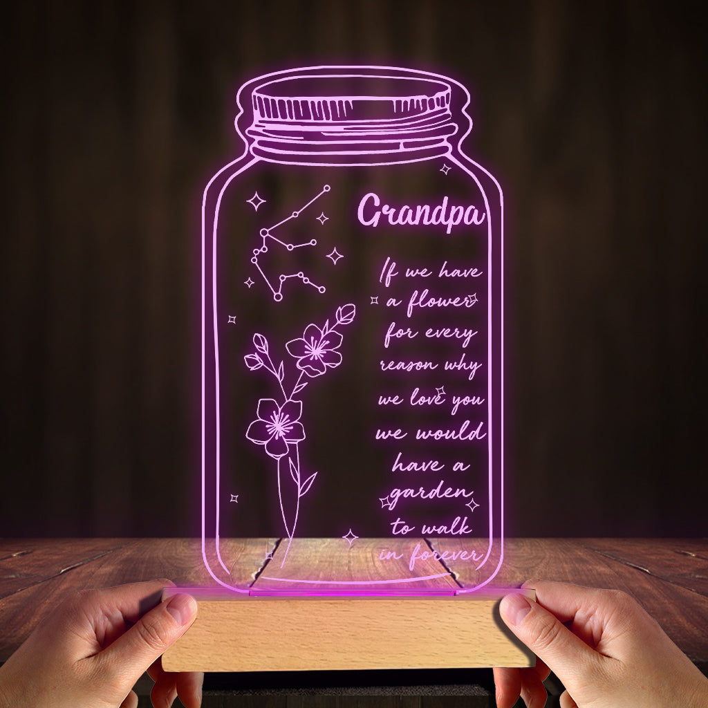 Sternzeichen-Geburtsblume – Geschenk für Mama, Oma, Tochter, Ehefrau, Freundin, Papa, Opa, Freund, Ehemann – Personalisierte, geformte Plakettenleuchte