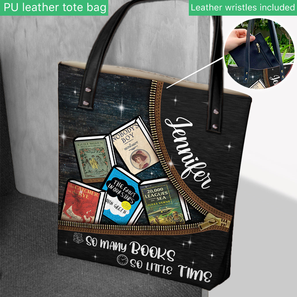 So Many Books So Little Time - Personalized Book Tote Bag