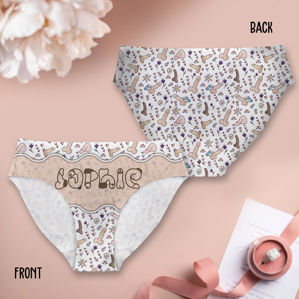 Lustiges Geschenk – Personalisierter Slip für die beste Freundin