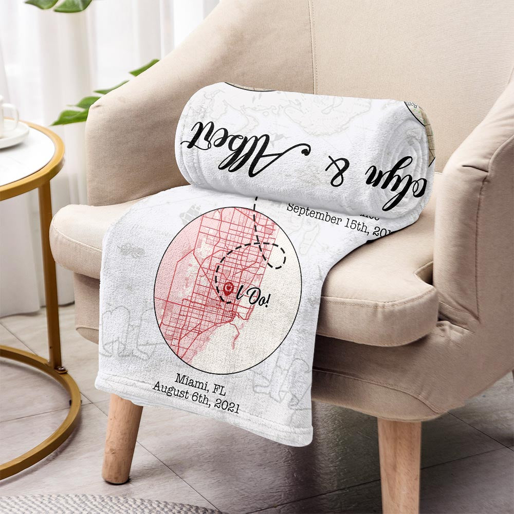 Hallo, willst du oder ich? - Personalisierte Ehepaar-Decke