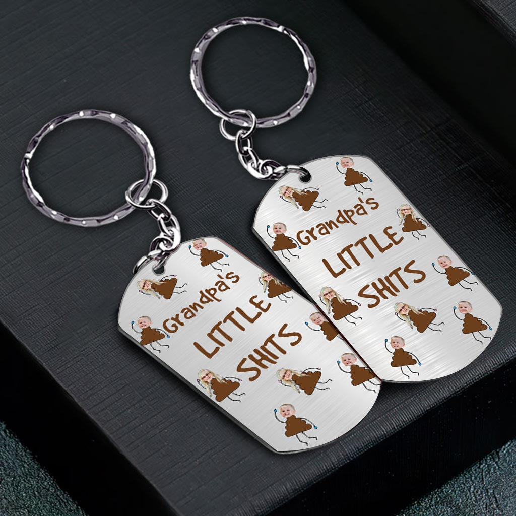 Papas kleine Lieblinge – Geschenk für Papa, Opa, Mama, Onkel, Tante, Oma – Personalisierter Edelstahl-Schlüsselanhänger
