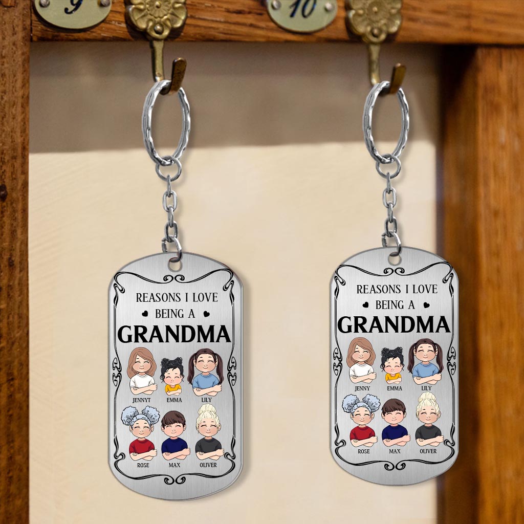 Gründe, warum ich es liebe, Opa zu sein – Geschenk für Opa, Oma, Mama, Papa, Onkel, Tante, Bruder, Schwester – Personalisierter Edelstahl-Schlüsselanhänger