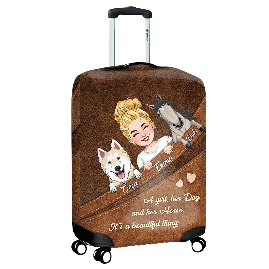 Was für ein schönes Ding – Pferdegeschenk für Hunde- und Katzenliebhaber – personalisierte Gepäckhülle