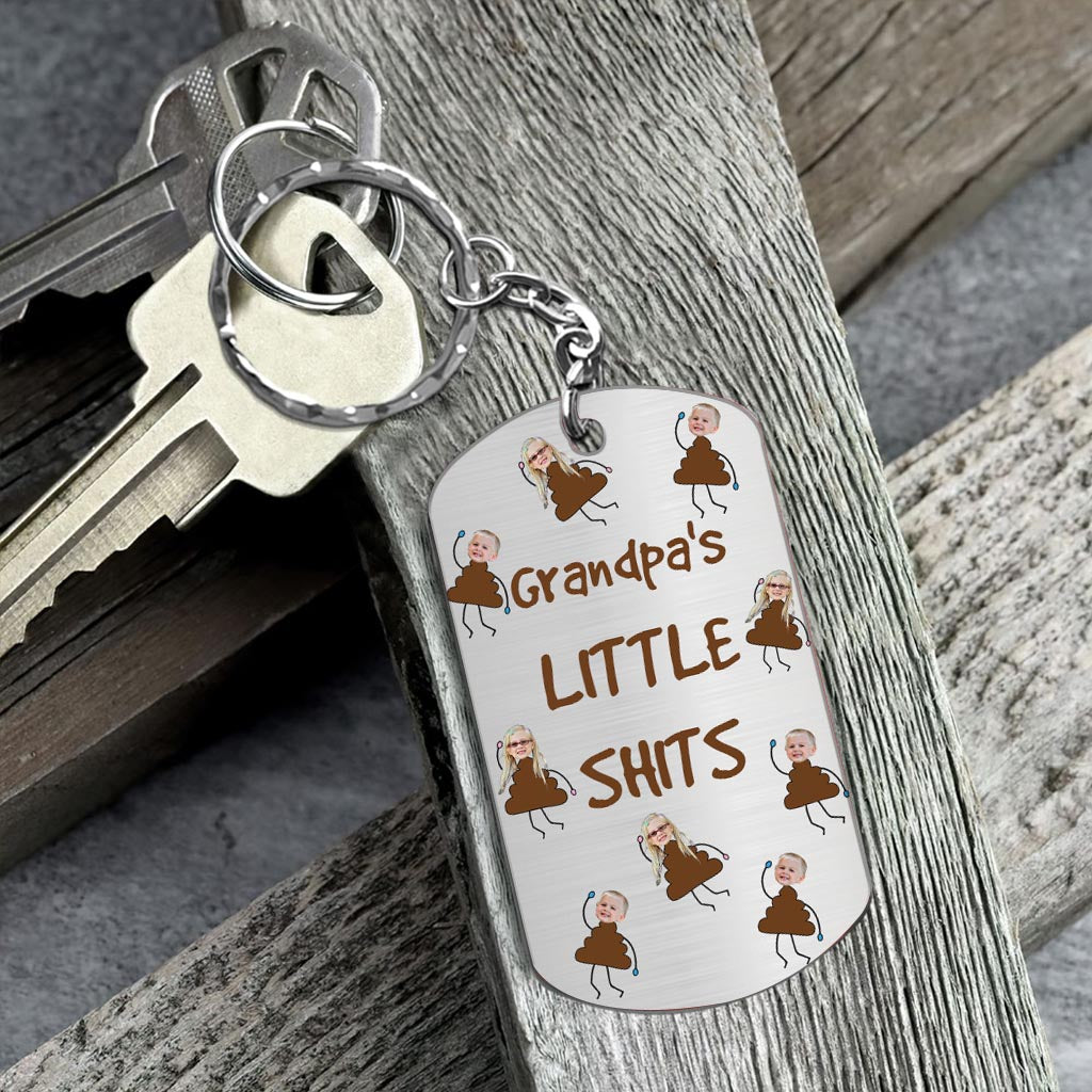 Papas kleine Lieblinge – Geschenk für Papa, Opa, Mama, Onkel, Tante, Oma – Personalisierter Edelstahl-Schlüsselanhänger