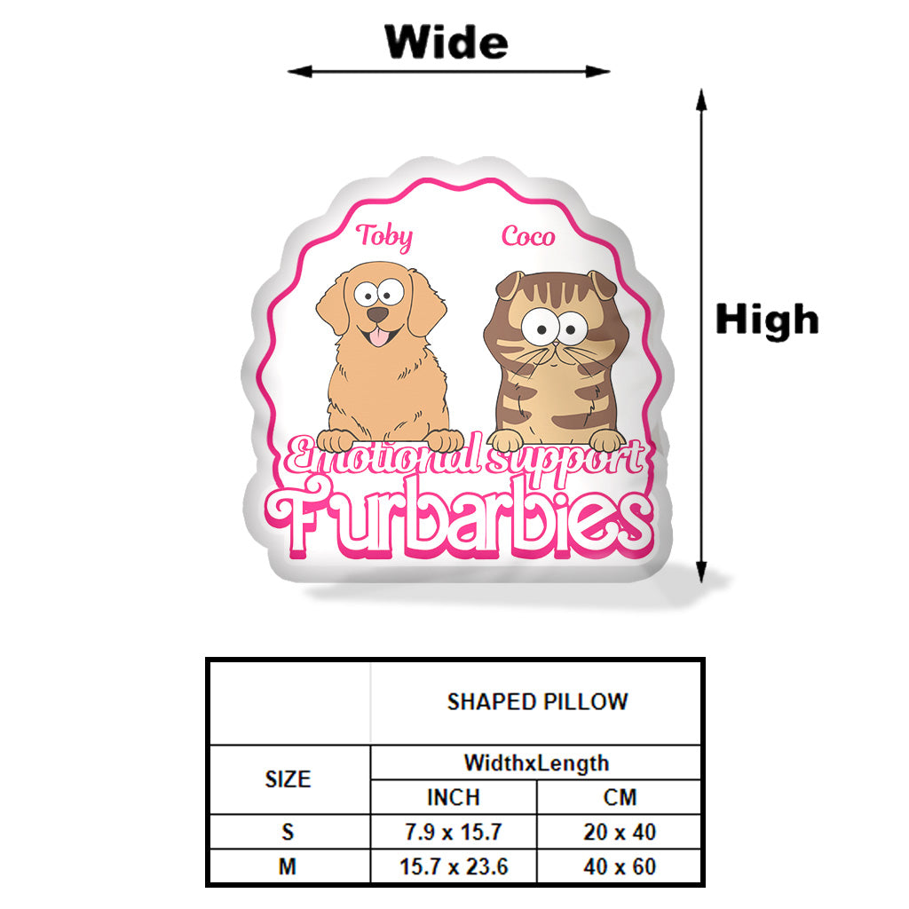Emotionale Unterstützung – Geschenk für Hunde- und Katzenliebhaber – Personalisiertes Kissen in Form einer Katze