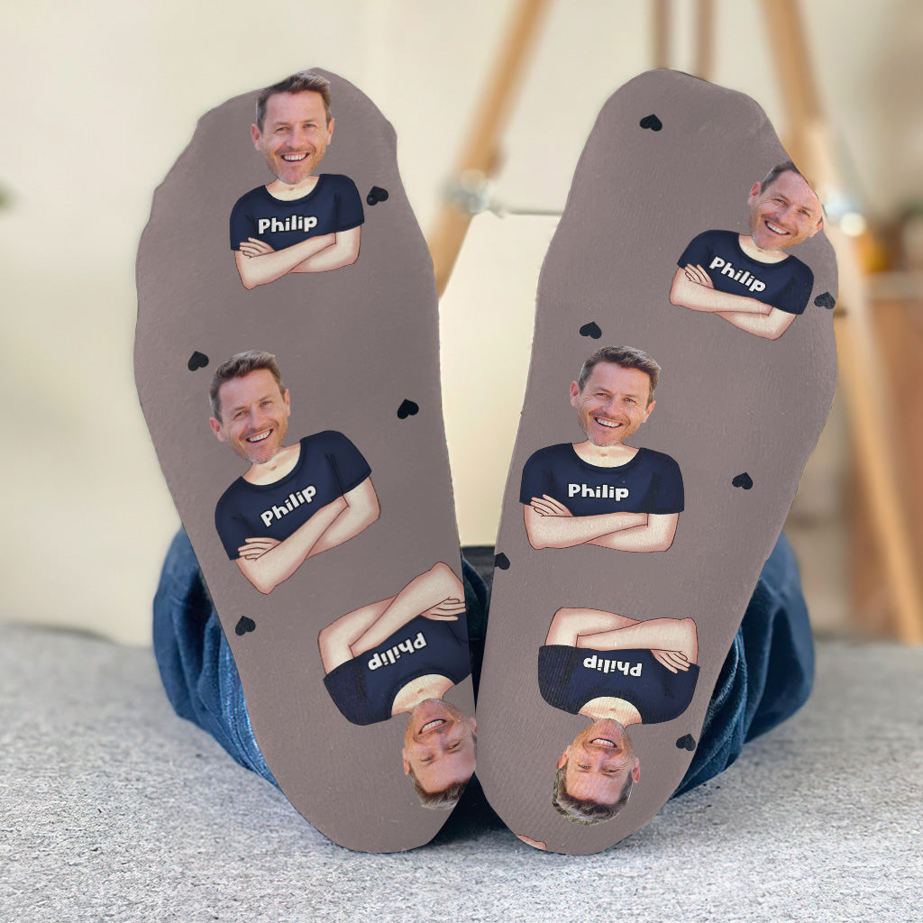 Du bist der Beste! – Geschenk für Papa, Opa, Onkel, Ehemann – Personalisierte Socken