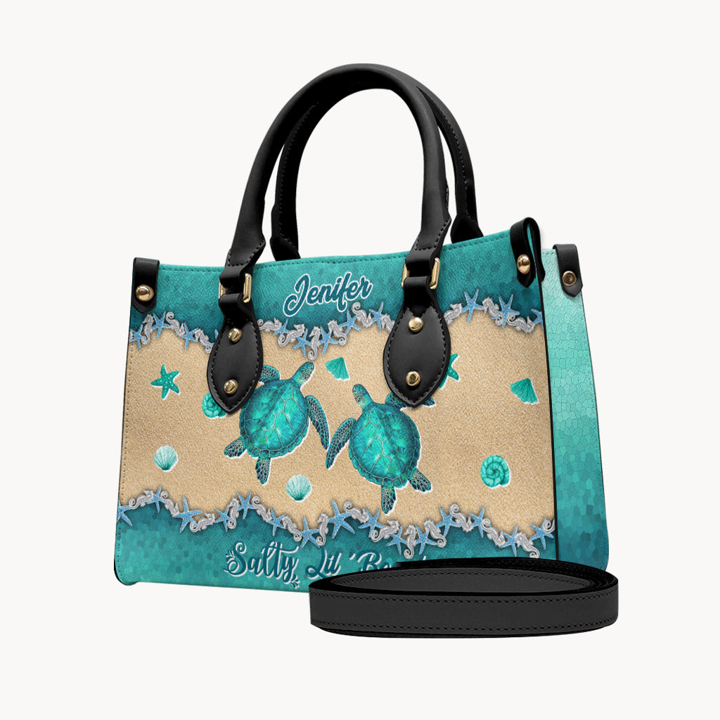 Salty Lil' Beach – Personalisierte Handtasche aus Schildkrötenleder
