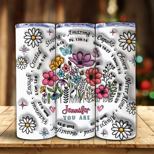 Du bist genug – Personalisierter christlicher Trinkbecher