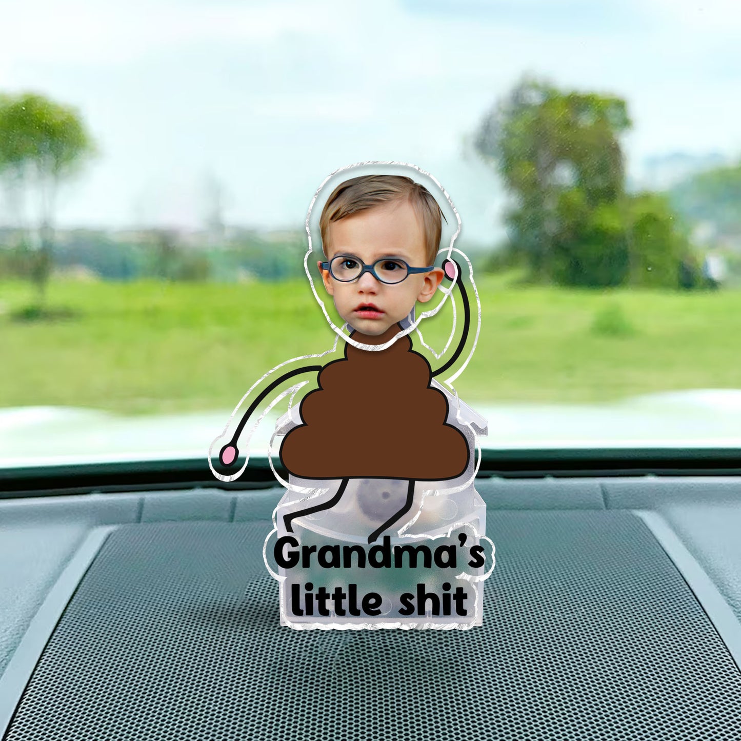 Oma, du kleine Schlampe – Geschenk für Oma – Personalisierter Wackelkopf