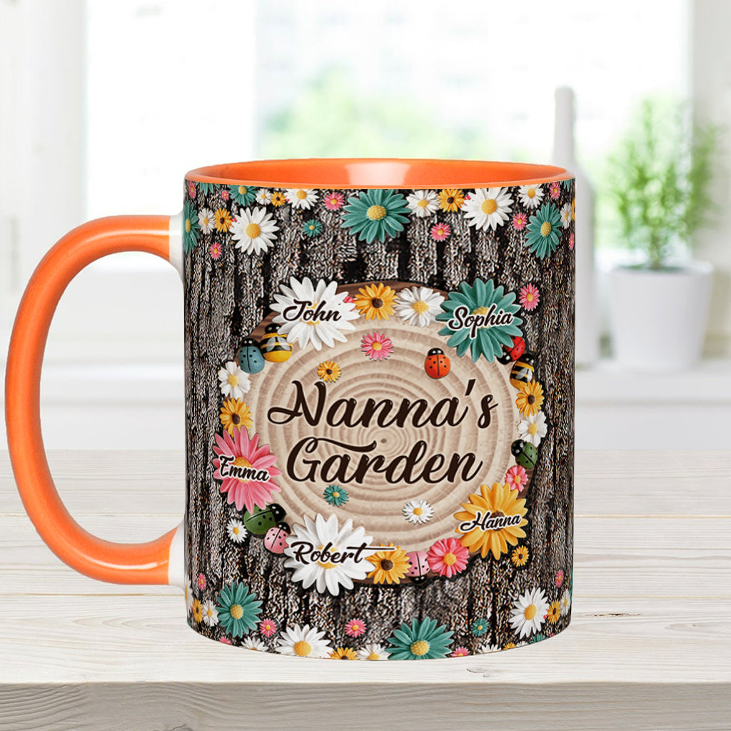Nana's Garden - Personalized Grandma Accent Mug