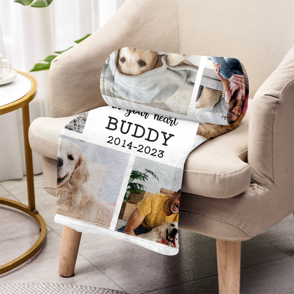 Ich bin ganz nah bei dir – personalisierte Hundedecke