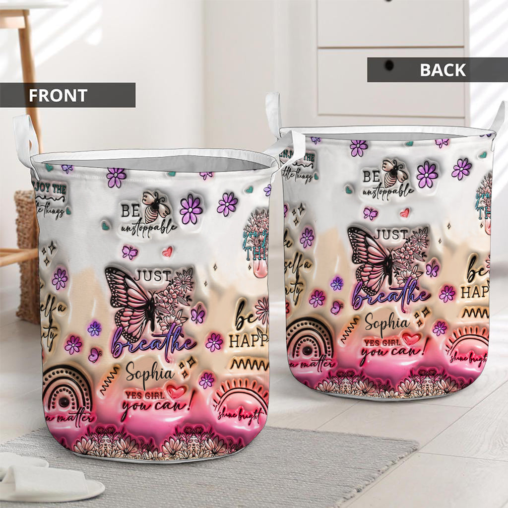 Positive Affirmationen Schmetterling - Personalisierter Schmetterlings-Aufbewahrungskorb