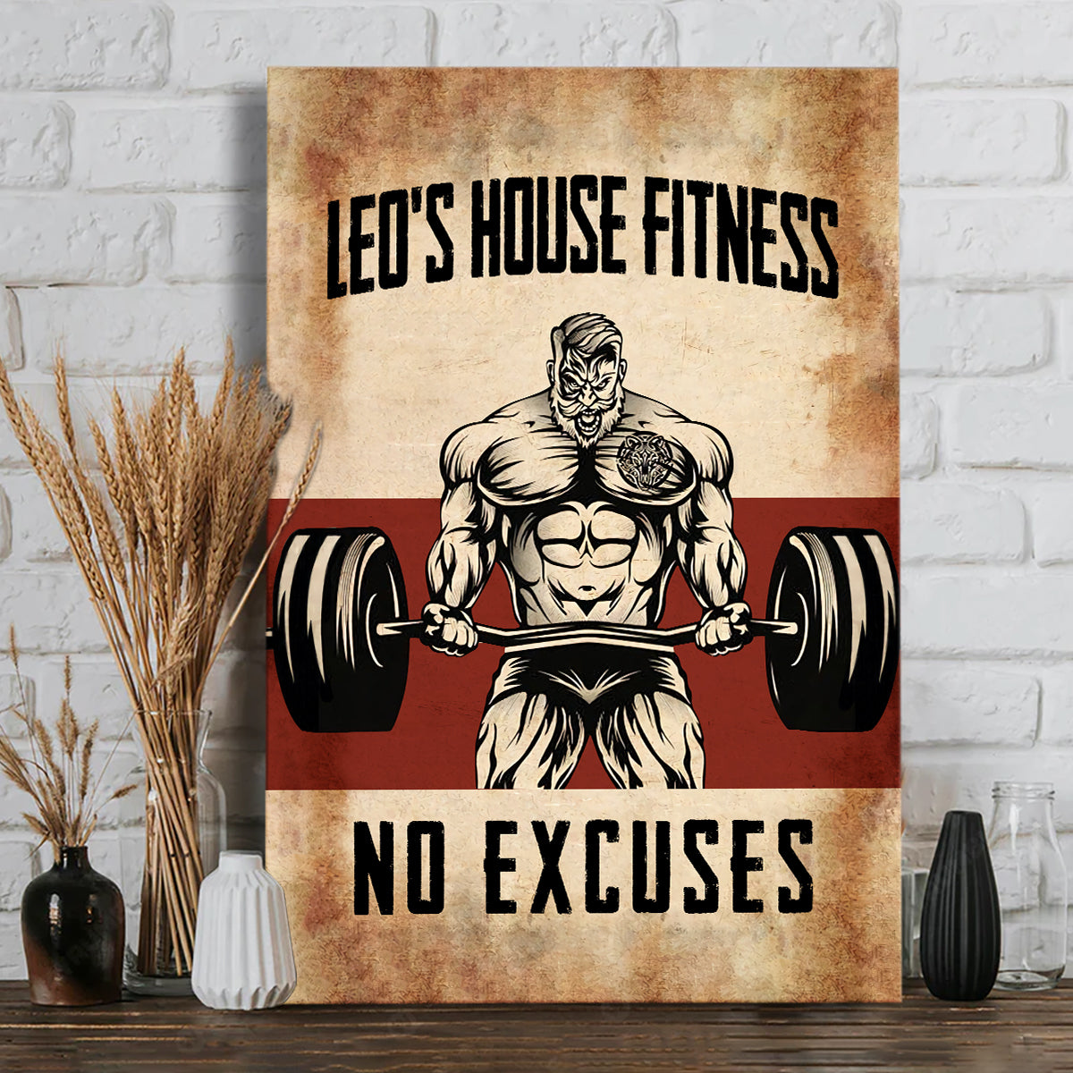 No Excuses - Personalized Fitness Canvas And Poster