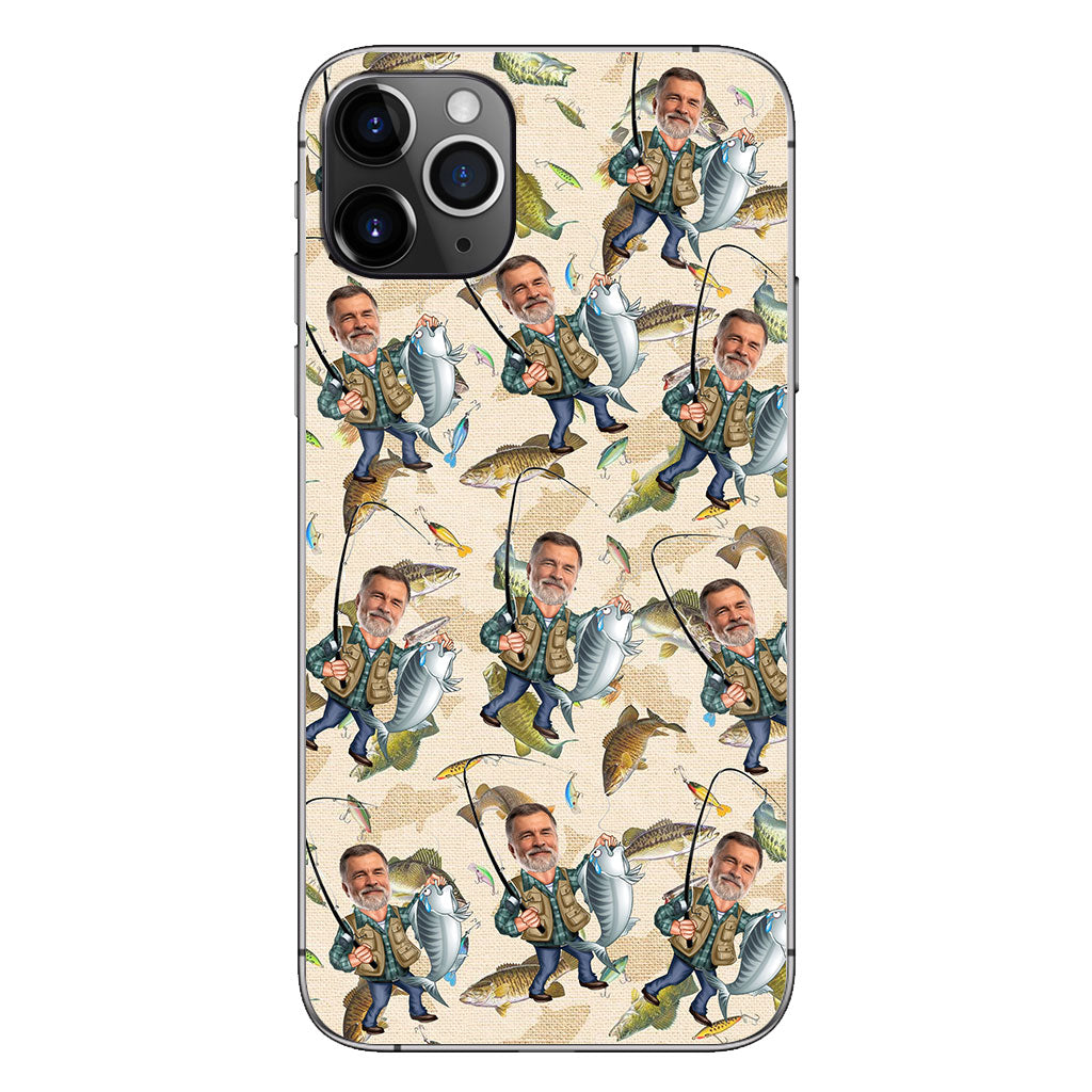 Lustiges Angelmotiv – personalisierte Handyhülle mit Foto