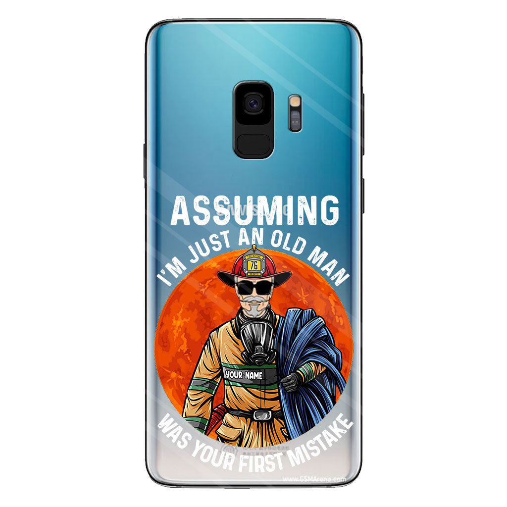 Your Mistake - Personalized Firefighter Clear Phone Case