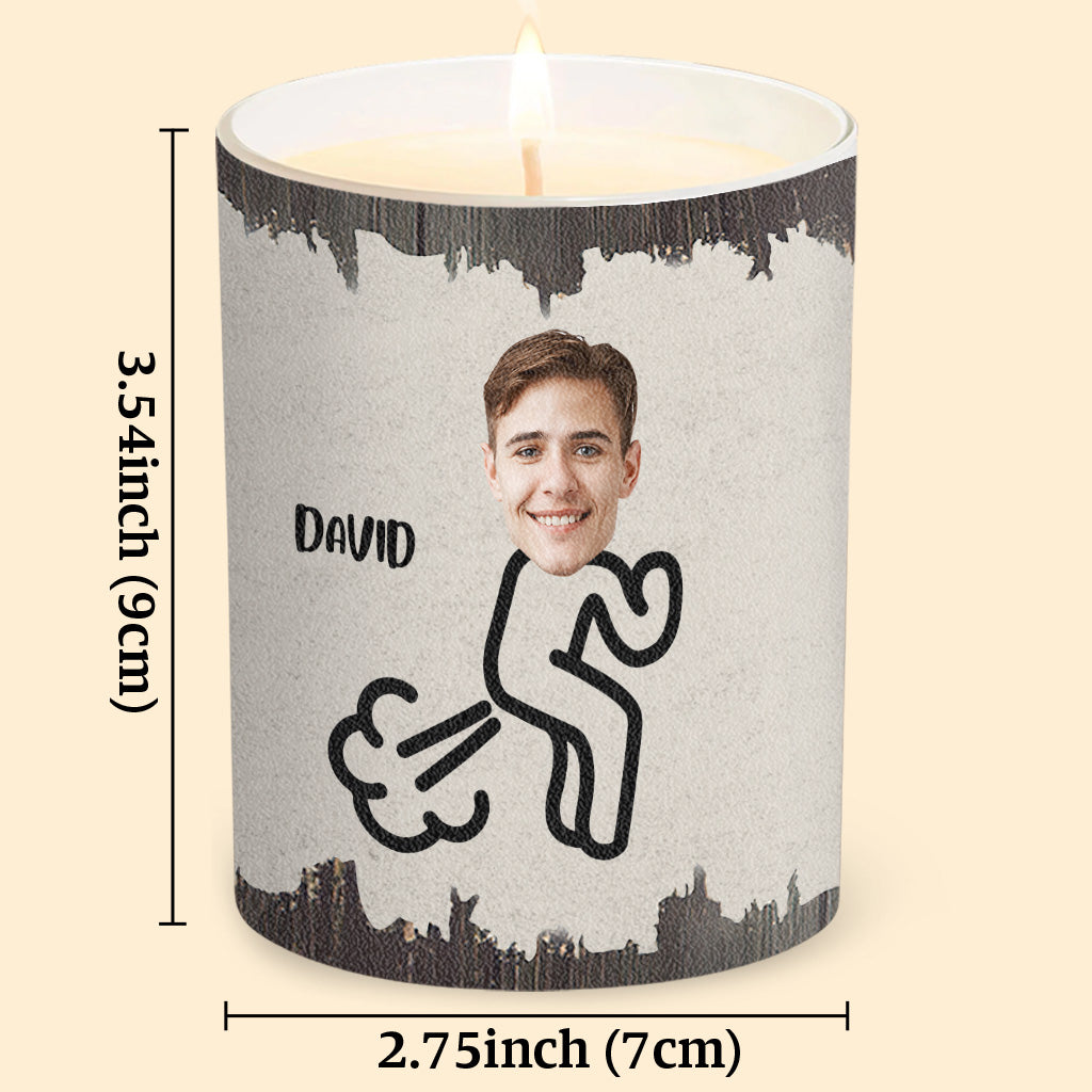 Furzlöscher – Geschenk für Papa, Oma, Opa, Mama, Onkel, Tante, Sohn, Tochter, Bruder, Schwester, Enkelin, Enkel, Ehemann, Ehefrau, Freund, Freundin, Freund – Personalisierte Kerze mit Holzdeckel