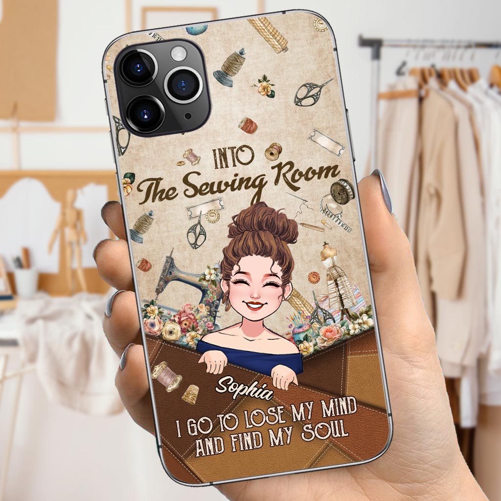 And Into The Sewing Room I Go - Personalized Sewing Phone Case
