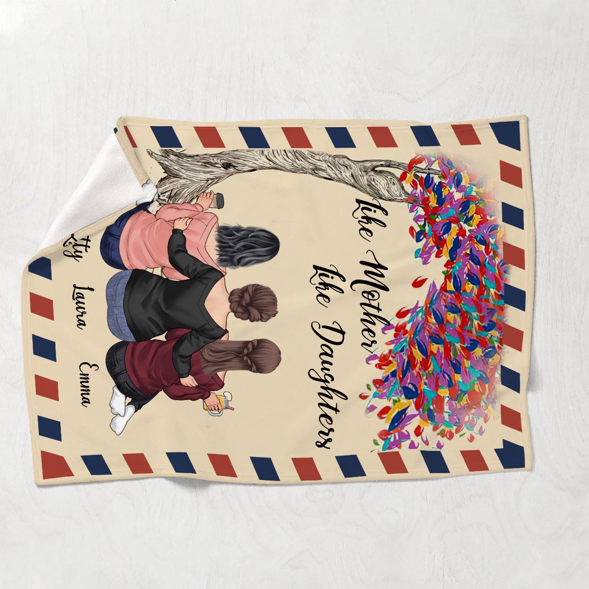 Liebe ist für immer – Geschenk für Mama, Tochter – Personalisierte Decke