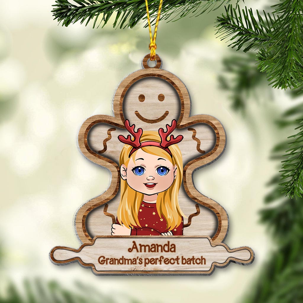 Omas perfektes Set – Personalisierter Oma-Weihnachtsbaumschmuck