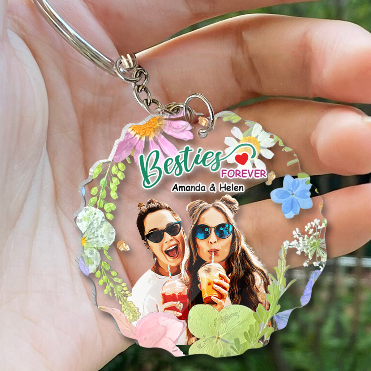 Besties Forever - Personalized Bestie Keychain