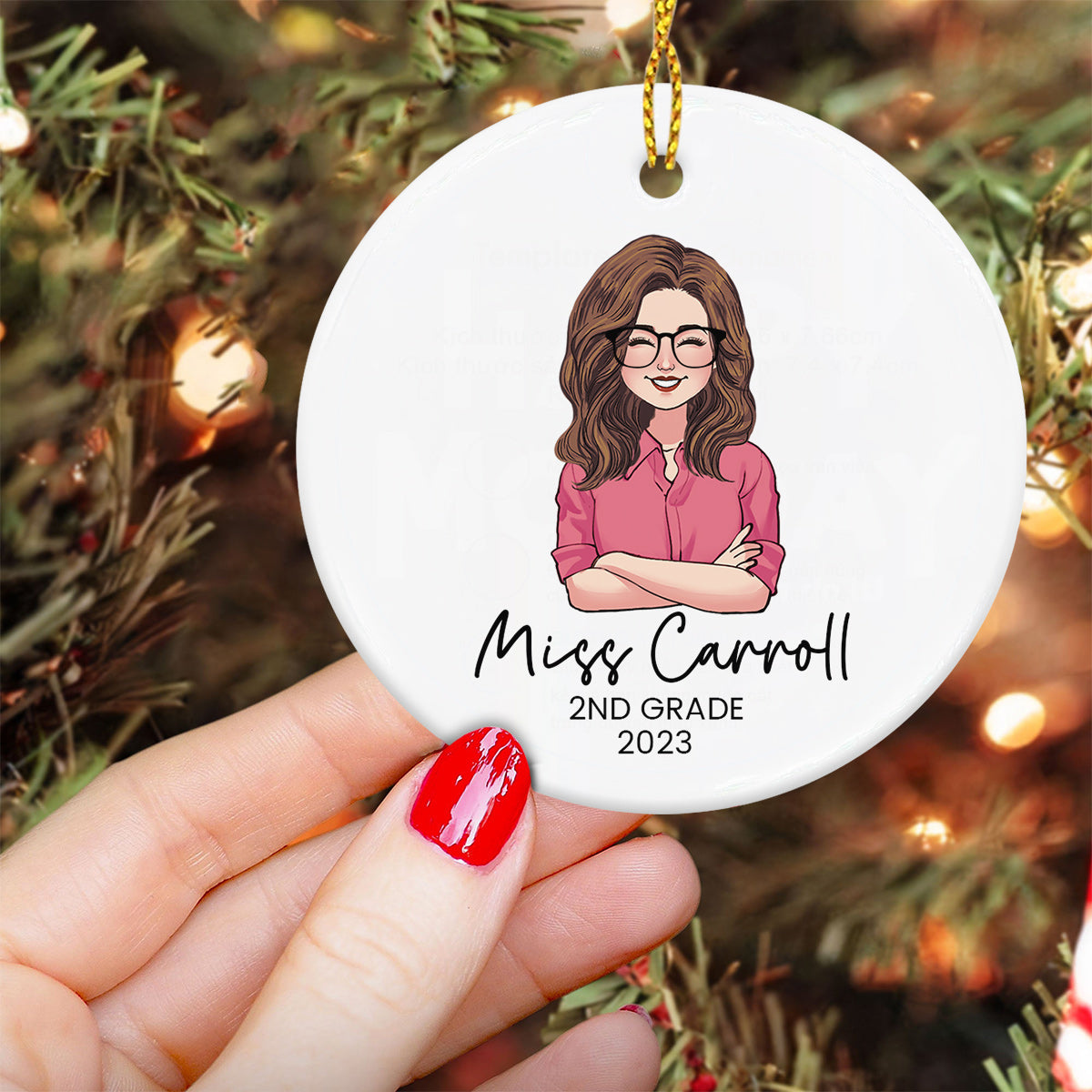 Danke, dass Sie mir geholfen haben, zu glänzen – Personalisierter Keramikkreis für Lehrer