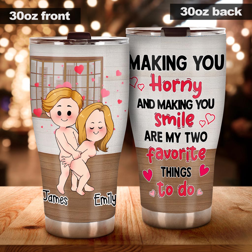 Making You Smile - Personalized Couple Tumbler