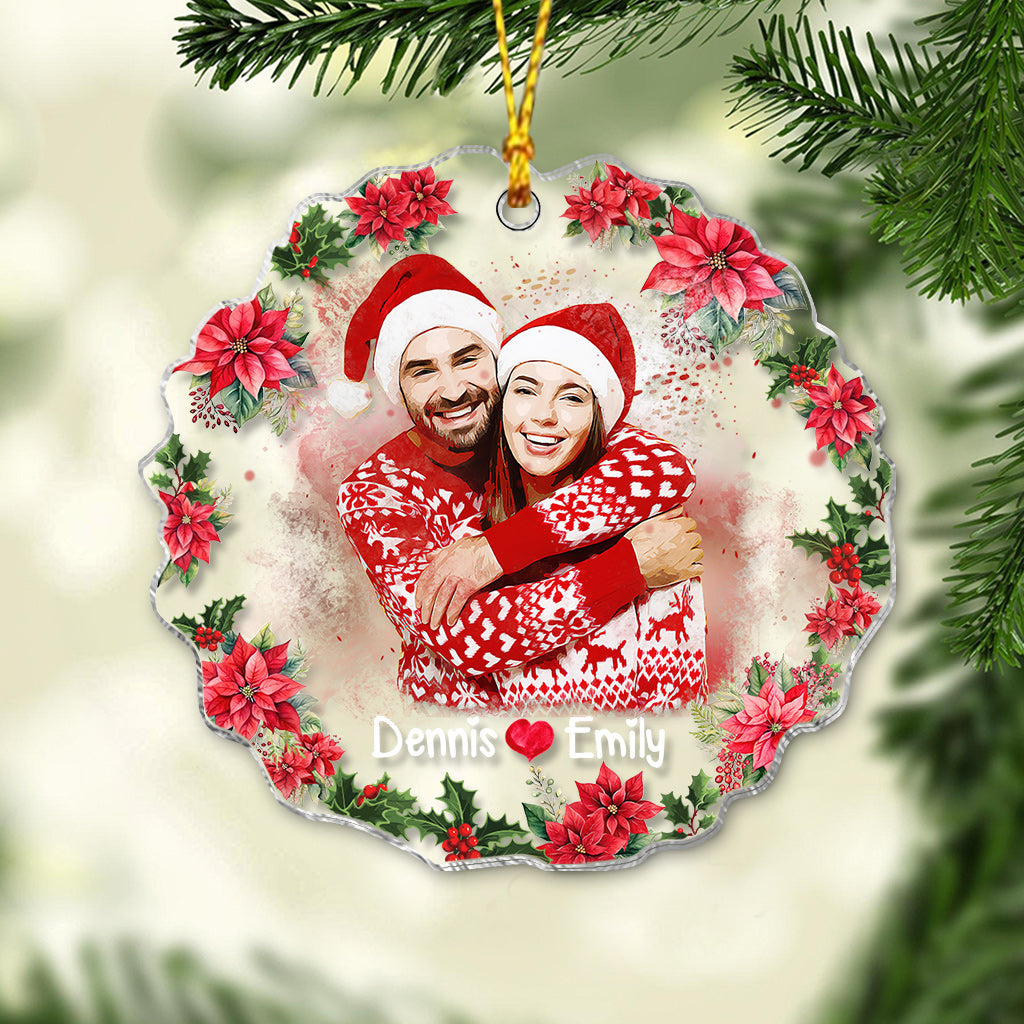 Personalized Watercolor Portraits - Personalized Couple Ornament