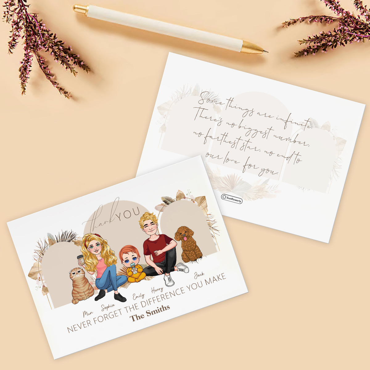 Dankeschön – personalisierte Grußkarte