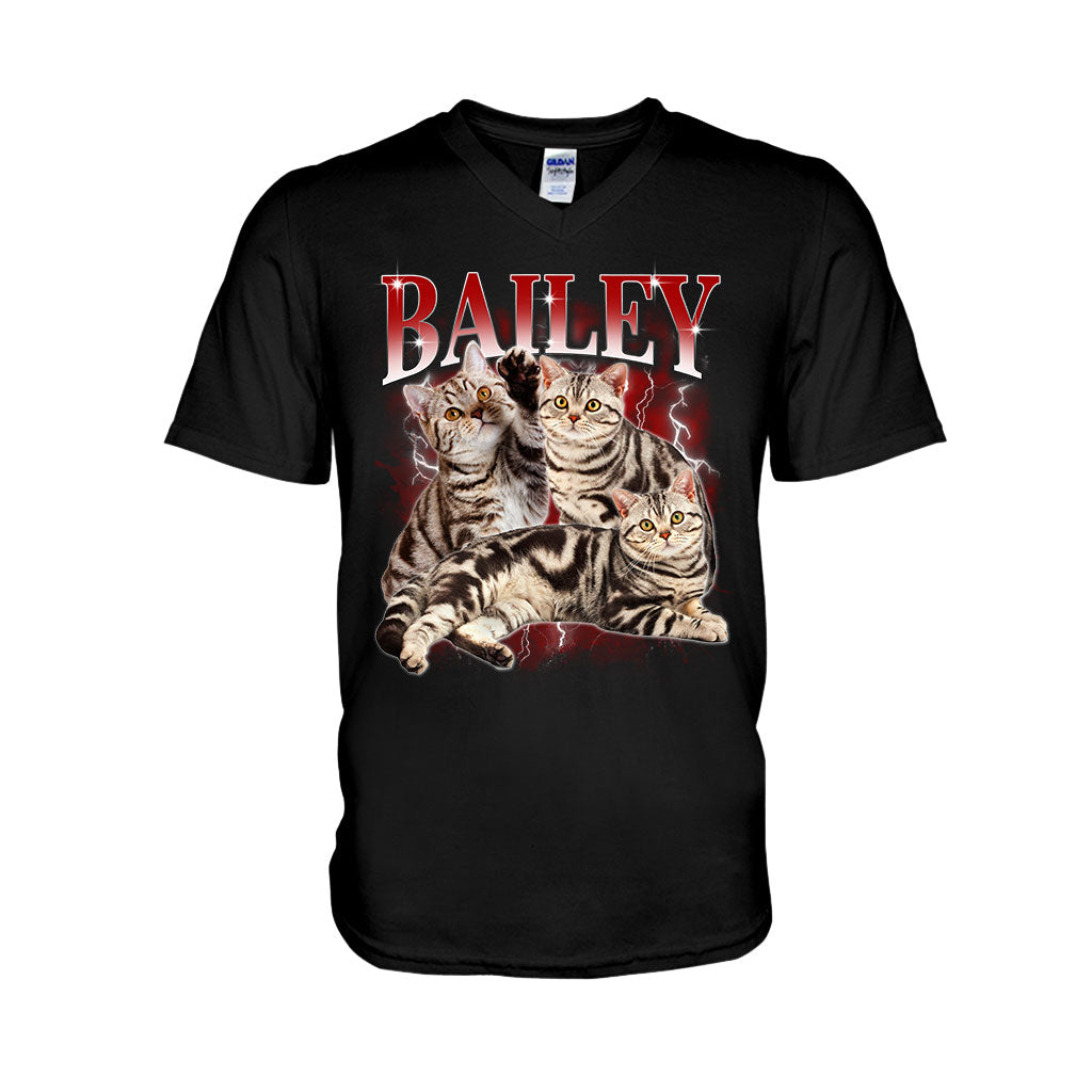 Individuell gestaltetes Bootleg-Rap-T-Shirt – Geschenk für Hunde- und Katzenliebhaber – Personalisiertes T-Shirt und Hoodie