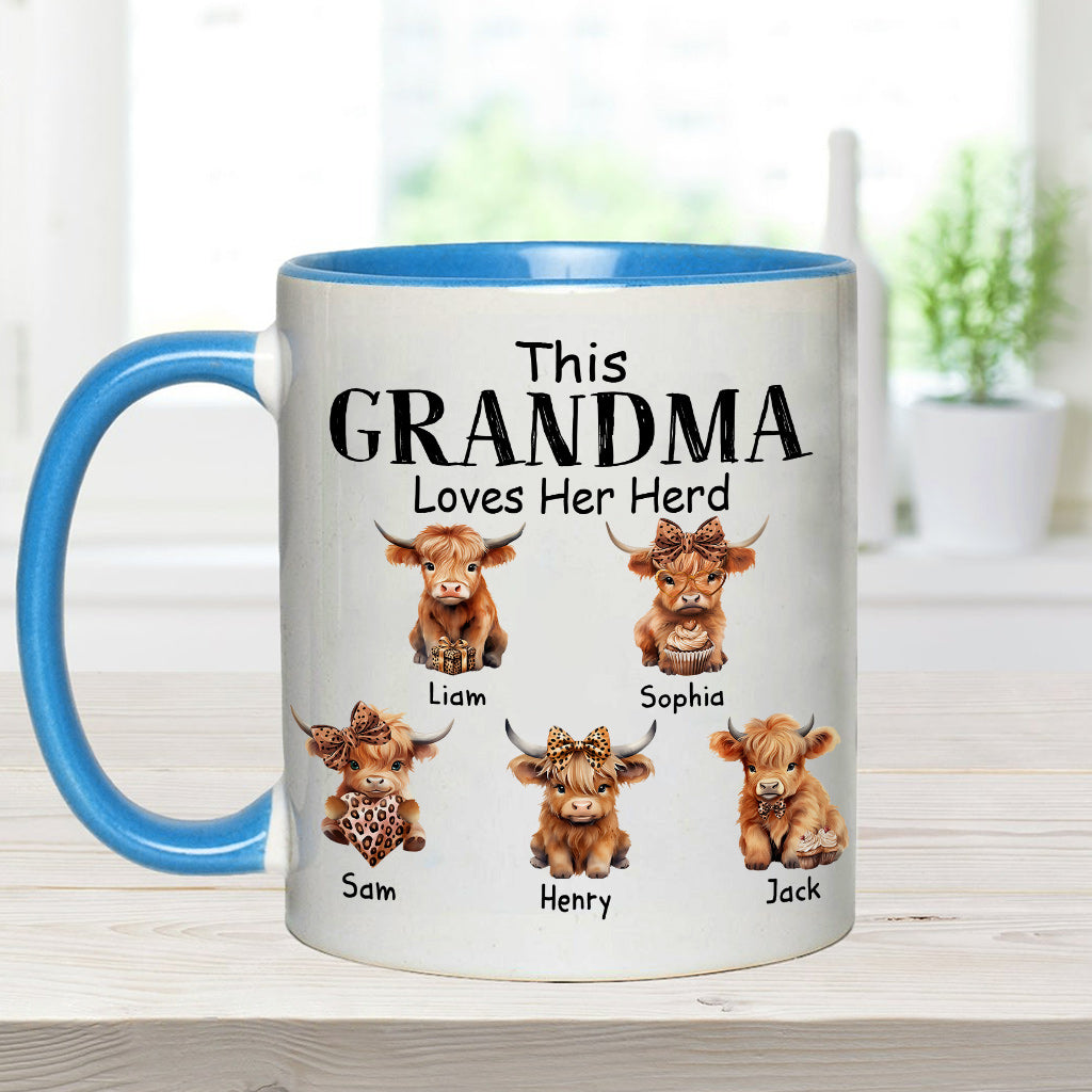 Oma/Nana/Mimi... liebt ihre Herde – personalisierte Tasse mit Oma-Akzent