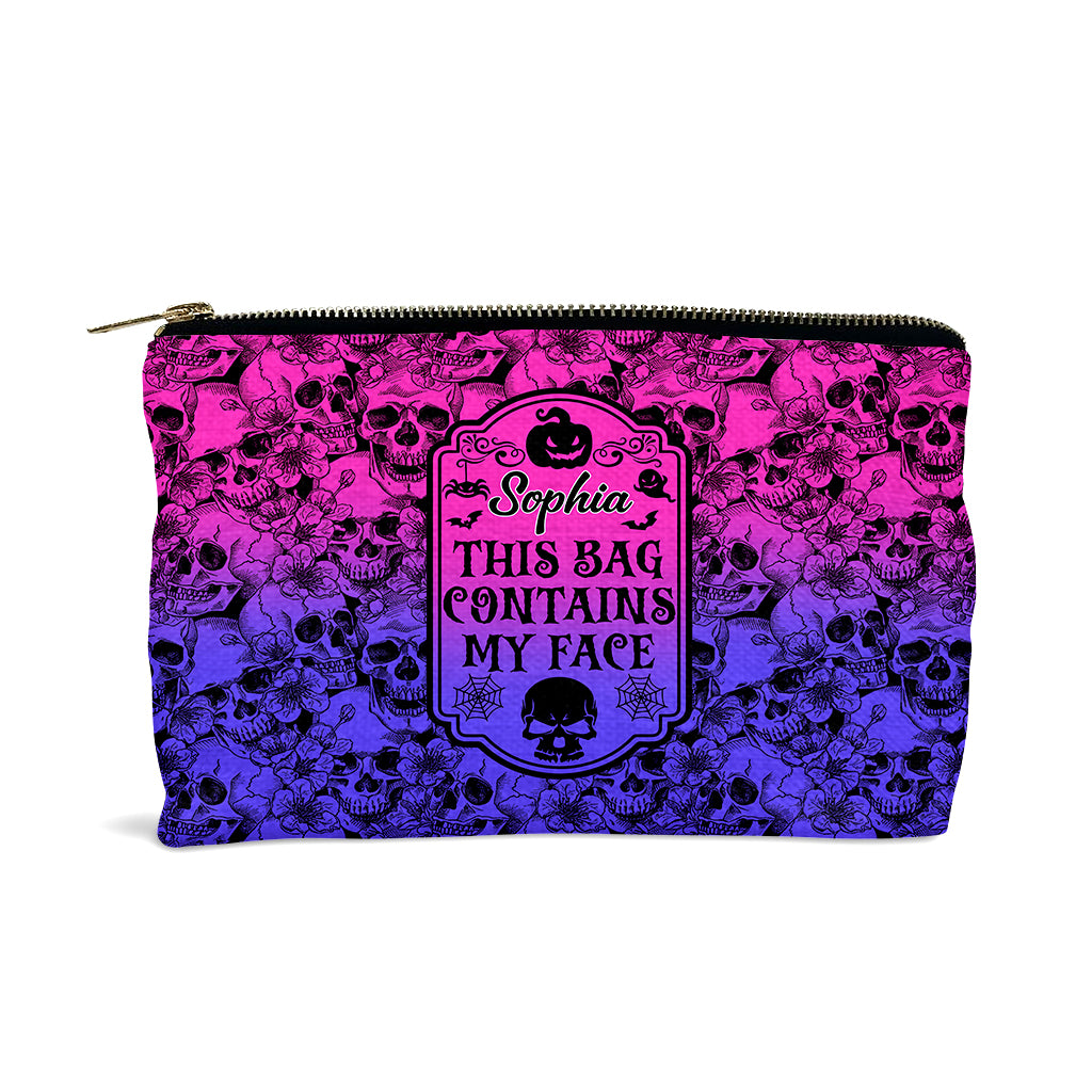 Diese Tasche enthält mein Gesicht – personalisierter Totenkopfbeutel