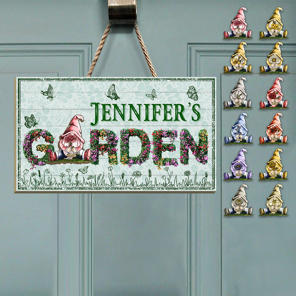 Willkommen in meinem Garten – Personalisiertes, austauschbares Gartenschild aus Holz