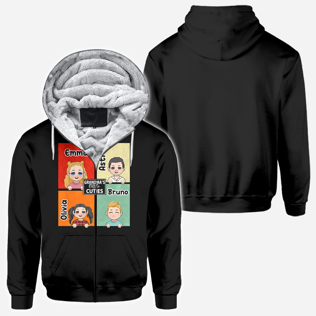 Omas kleine Lieblinge – Geschenk für Oma, Tante – Personalisiertes T-Shirt