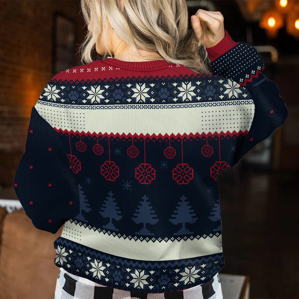 Miau-Weihnachten – Personalisierter Katzen-Pullover