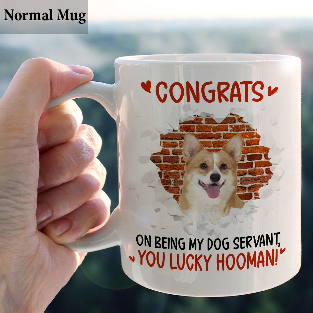Lucky Hooman - Personalized Dog Mug