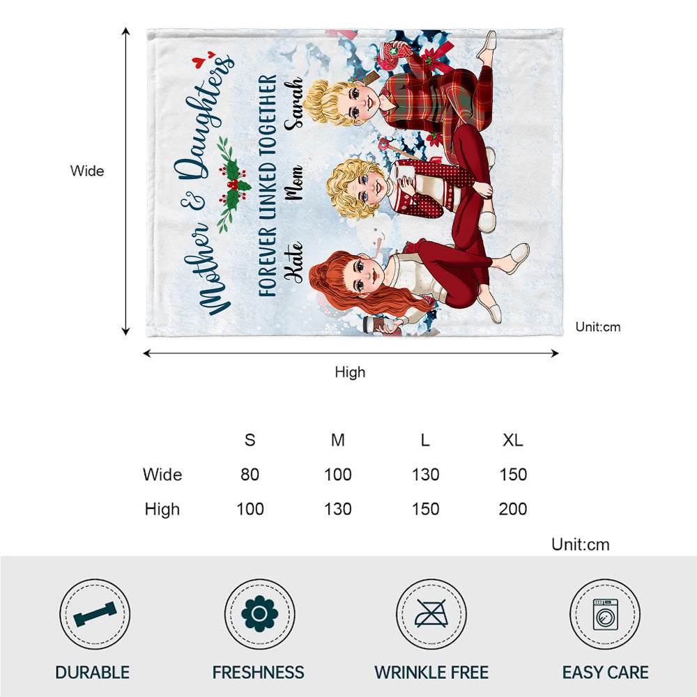 Mutter und Tochter für immer verbunden – personalisierte Mutterdecke