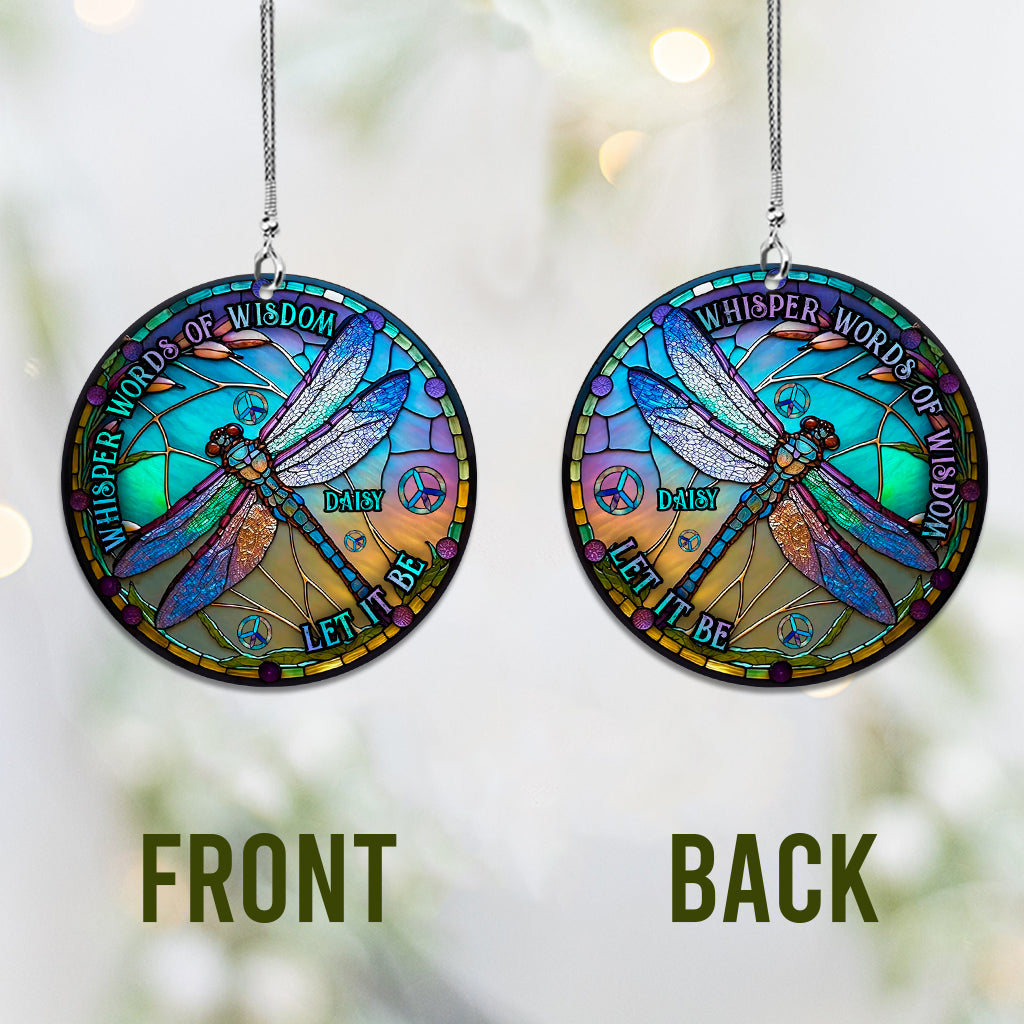 „Whisper Words Of Wisdom Let It Be“ – personalisierter Hippie-Autoanhänger