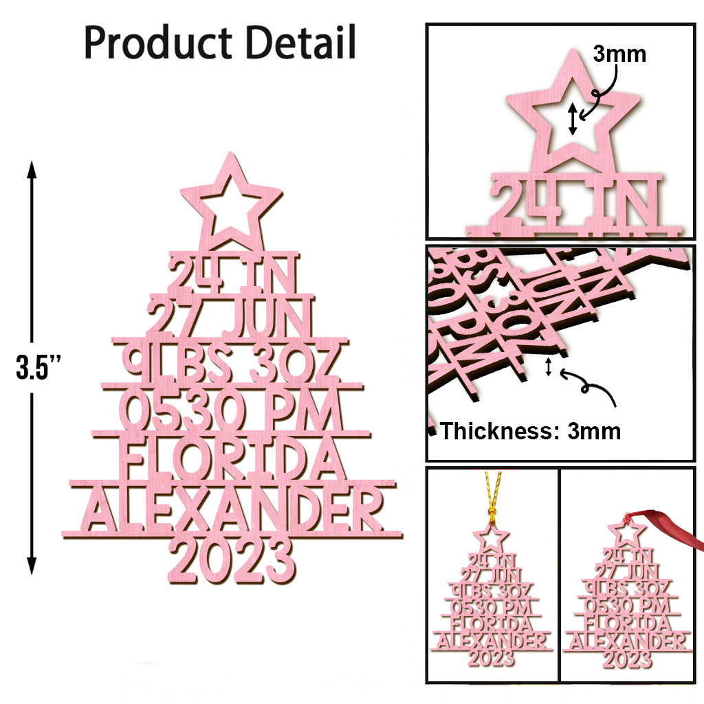 Baby's First Christmas - Gift for Newborn, mom, dad - Personalized Ornament
