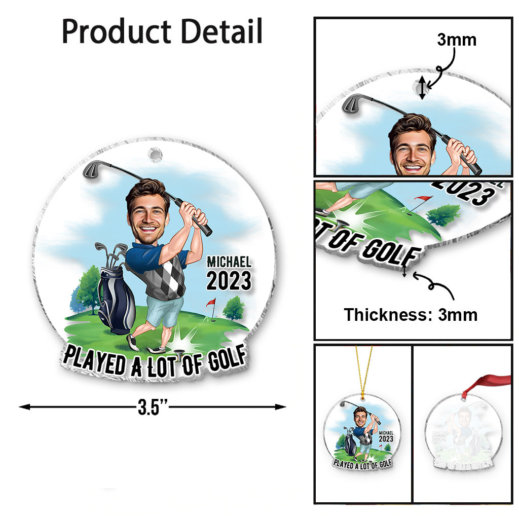 Lustiger Golfer mit Foto – Personalisierter transparenter Golf-Anhänger