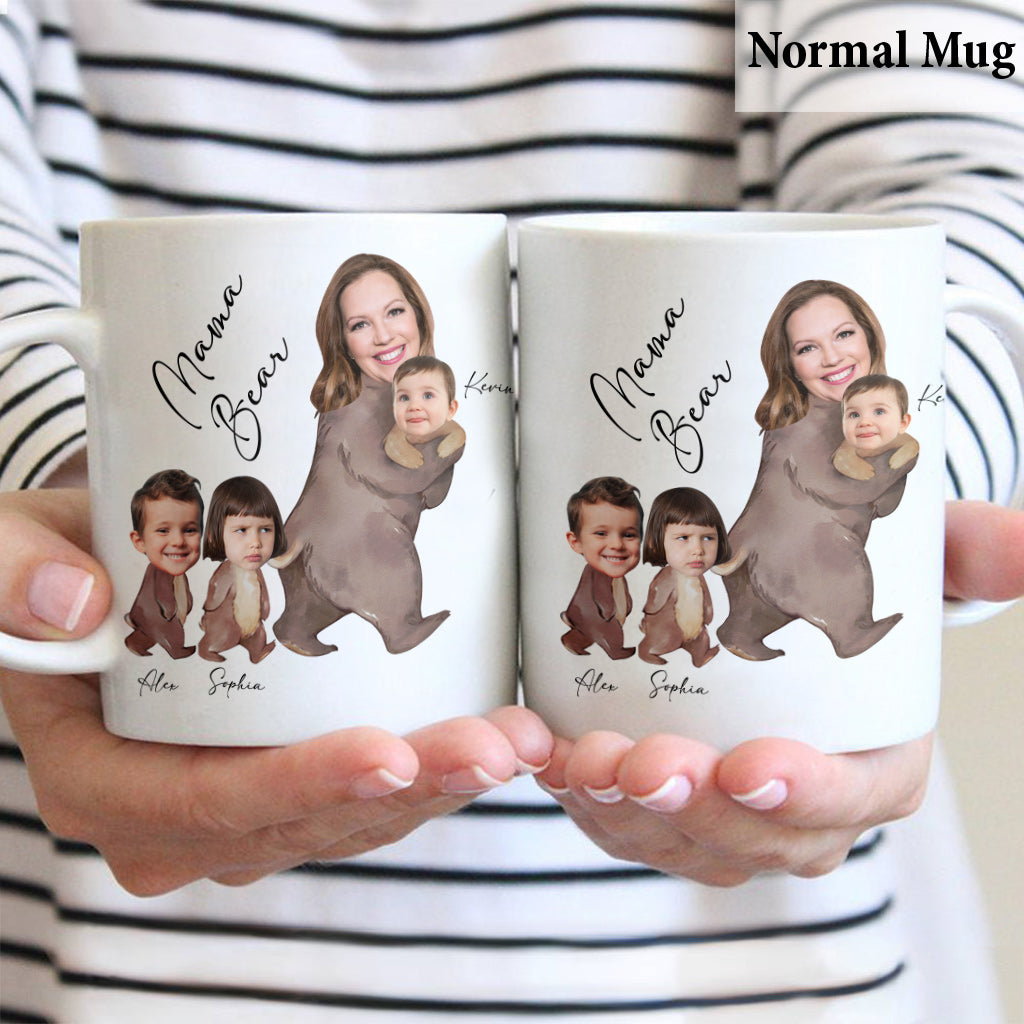 Aquarellfoto von Mama Bär – Personalisierte Muttertasse