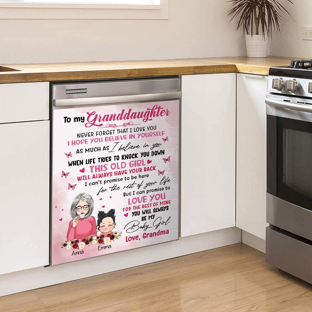 Für meine Enkelin – Personalisierter Geschirrspülerdeckel für Oma