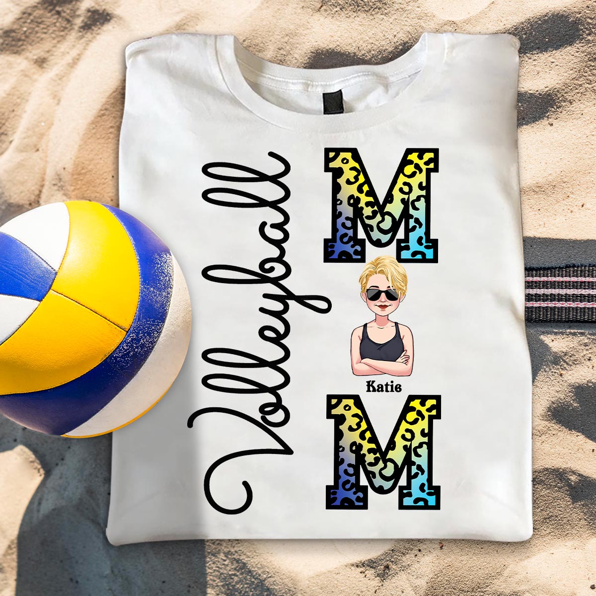 Volleyball-Mama – Personalisiertes Volleyball-T-Shirt und Hoodie