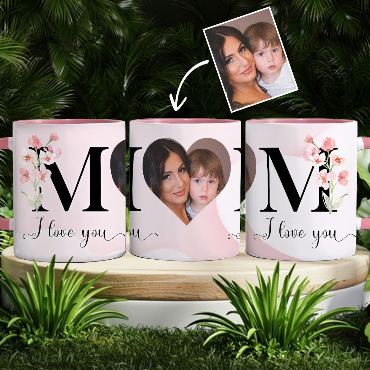 Ich liebe dich Mama - Personalisierte Tasse mit Muttermotiv