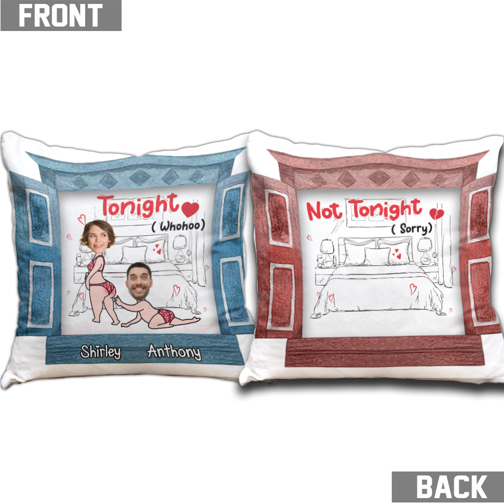 Heute Abend - Personalisiertes Pärchen-Zierkissen
