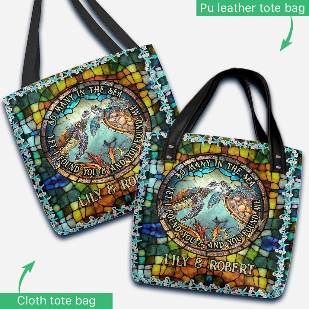 So viele im Meer - Personalisierte Schildkröten-Tragetasche