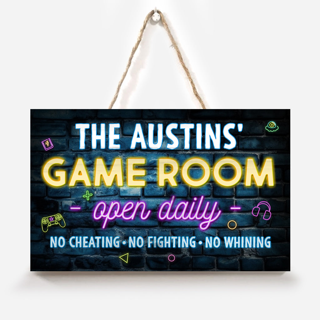 Game Room - Personalized Video Game Rectangle Wood Sign